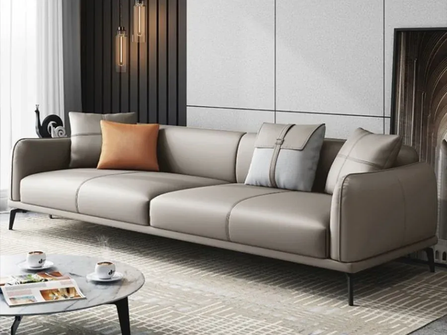 Light Grey leather sofa